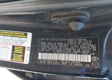 2010 Toyota Corolla Le из США, поврежденный, VIN 2T1BU4EE4AC528186